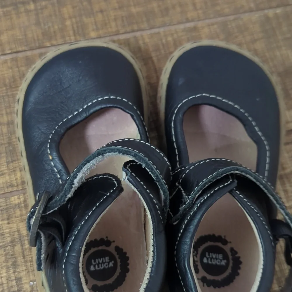 Like New Black Kids Mary Jane Live And Luca Leather Shoes